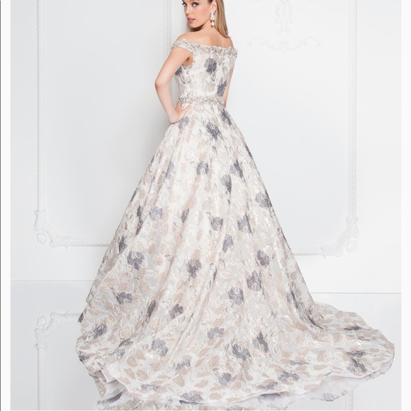 Terani Couture Floral Evening Dress Custom Altered Size 16 - Picture 7 of 16